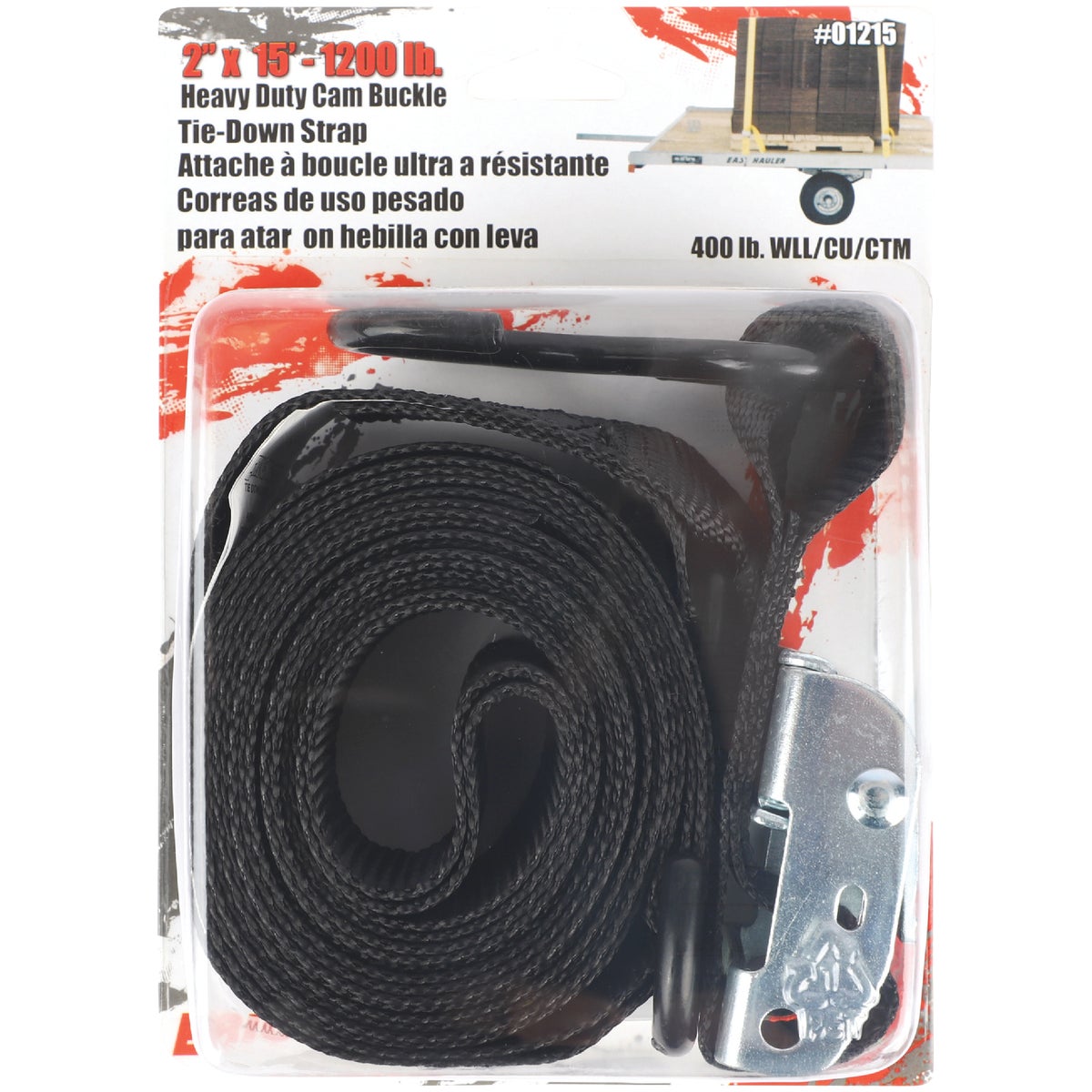 Erickson 2" x 15' Polyester Tie Down Strap