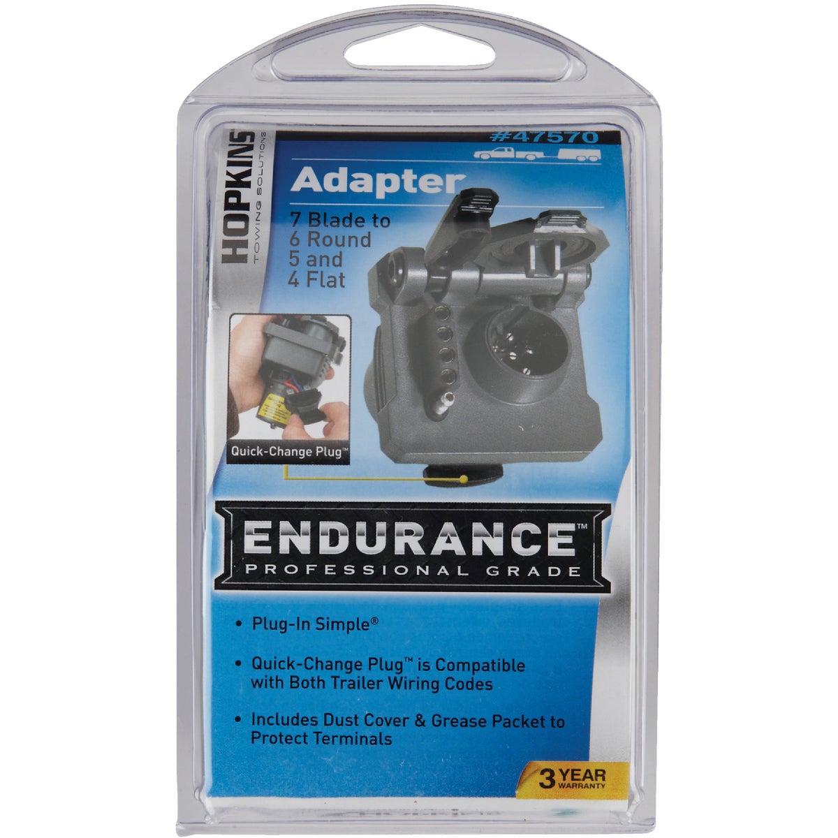 Hopkins Endurance Multi-Tow 7-Blade to 6, 5, & 4-Plug-In Adapter