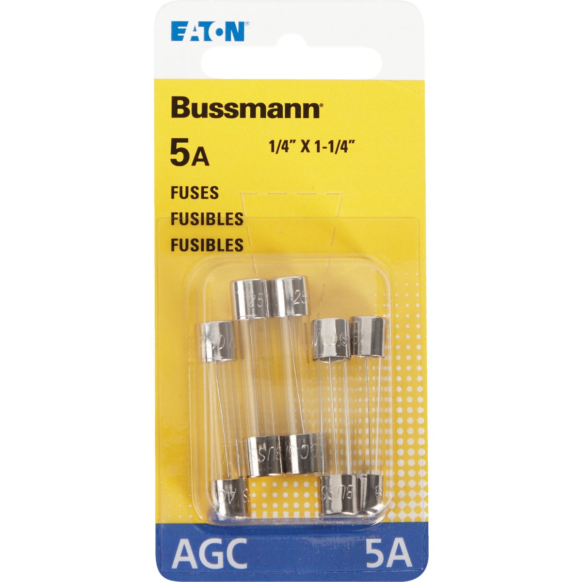 Bussmann 5-Amp 250-Volt AGC Glass Tube Automotive Fuse (5-Pack)