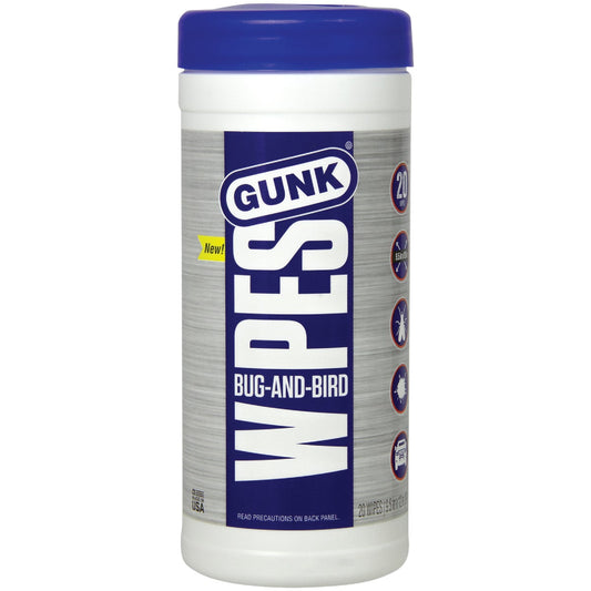 Gunk Bug-N-Bird Bug Remover Wipes (20-Pack)