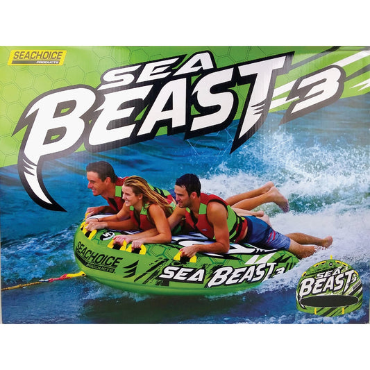 Seachoice Sea Beast3 75 In. x 62 In. Open Top Towable Tube, 1 to 3 Rider (510 Lb.)