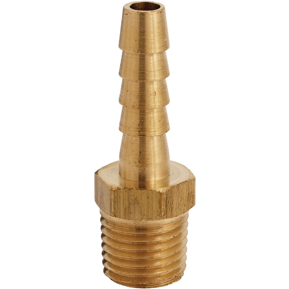 Milton 1/4 In. Barb 1/4 In. MNPT Brass Hose End (2-Pack)