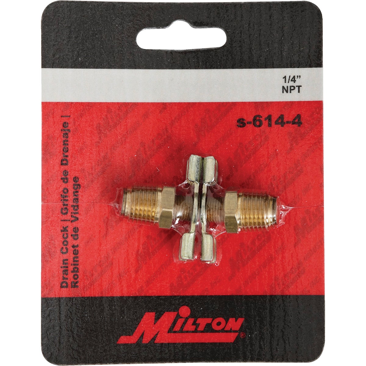 Milton 1/4 In. NPT Brass Drain Cock