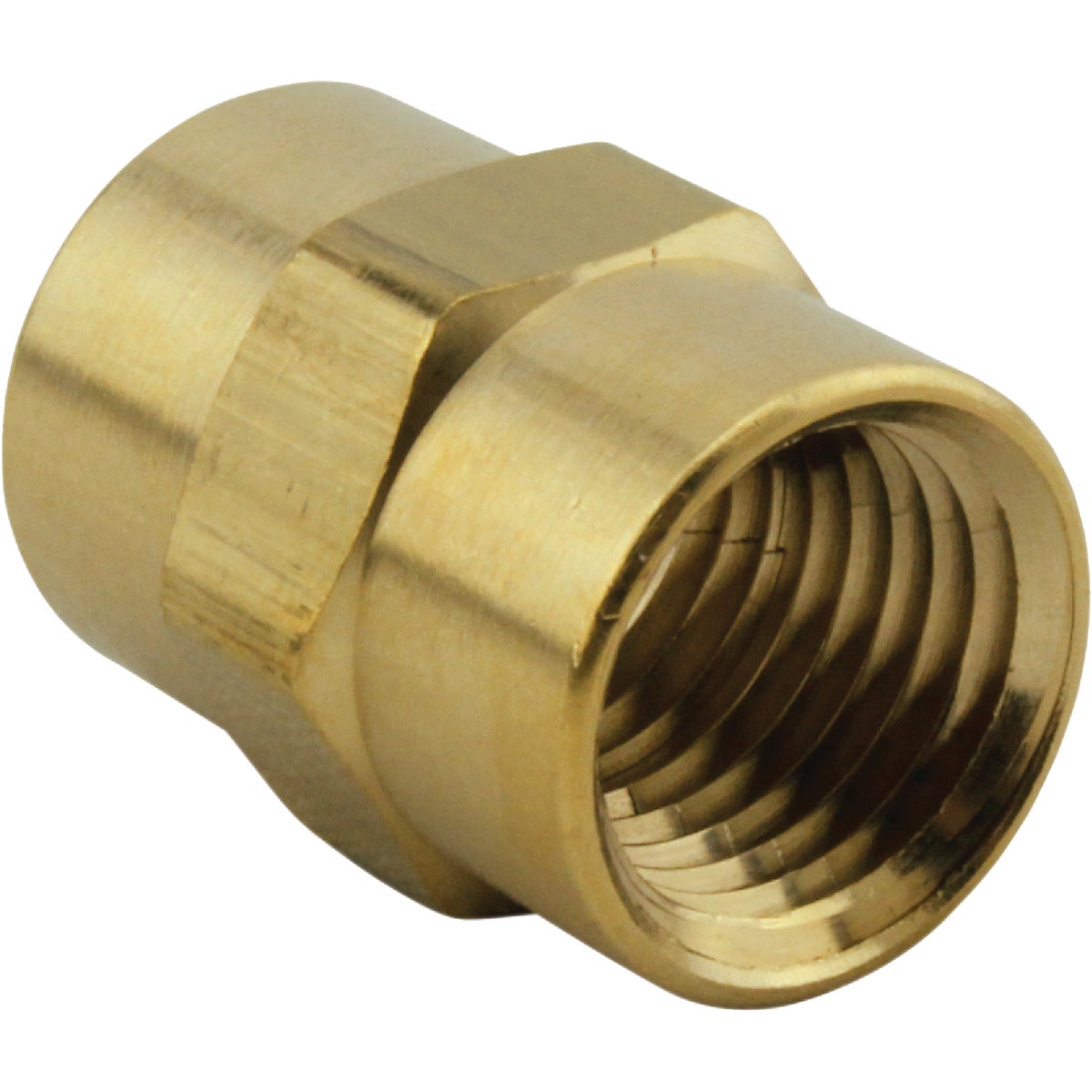 Milton Hex 1/4 In. FPT Brass Hex Coupler