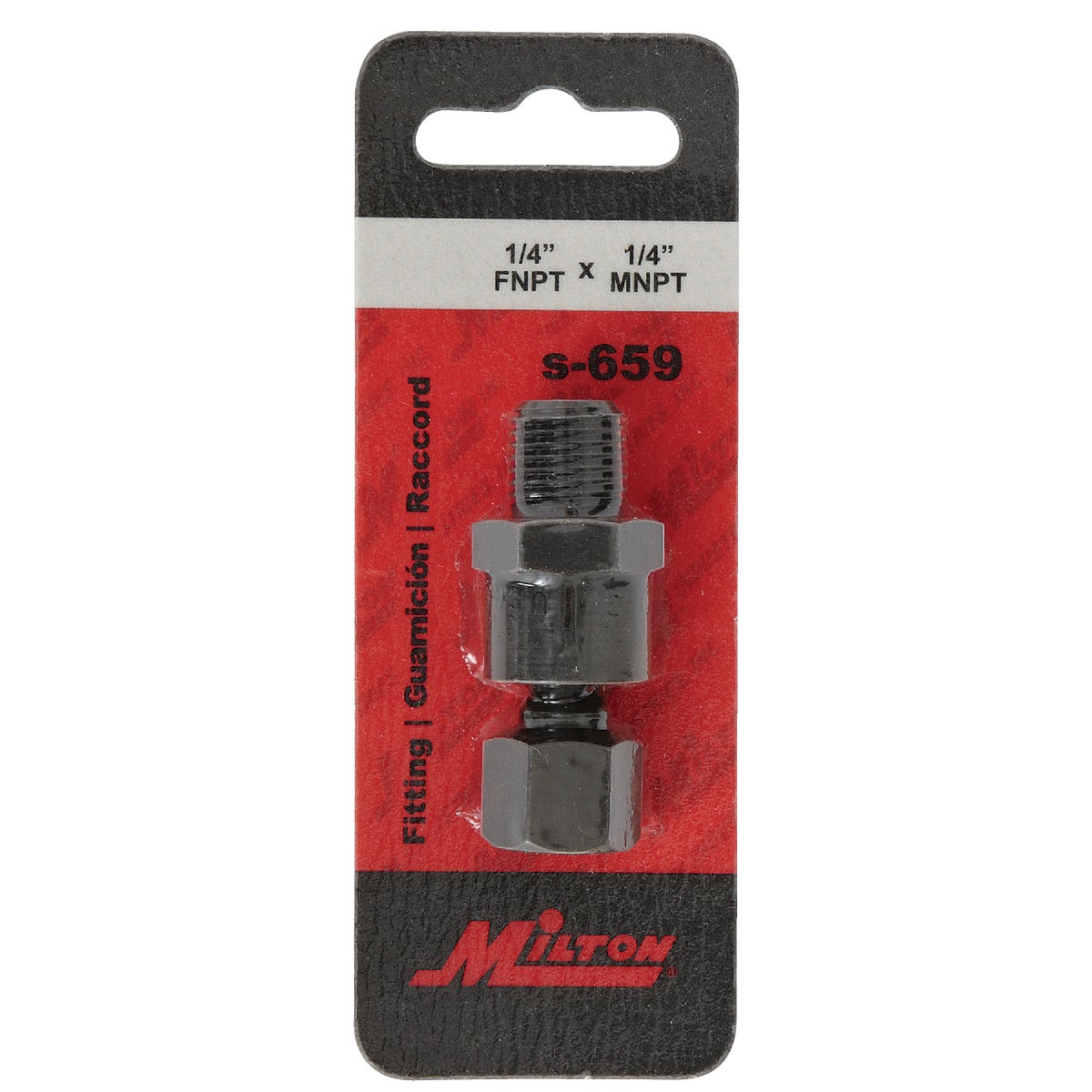 Milton Full Swivel 1/4 In. MPT x 1/4 In. FPT Steel Black Oxide Plug