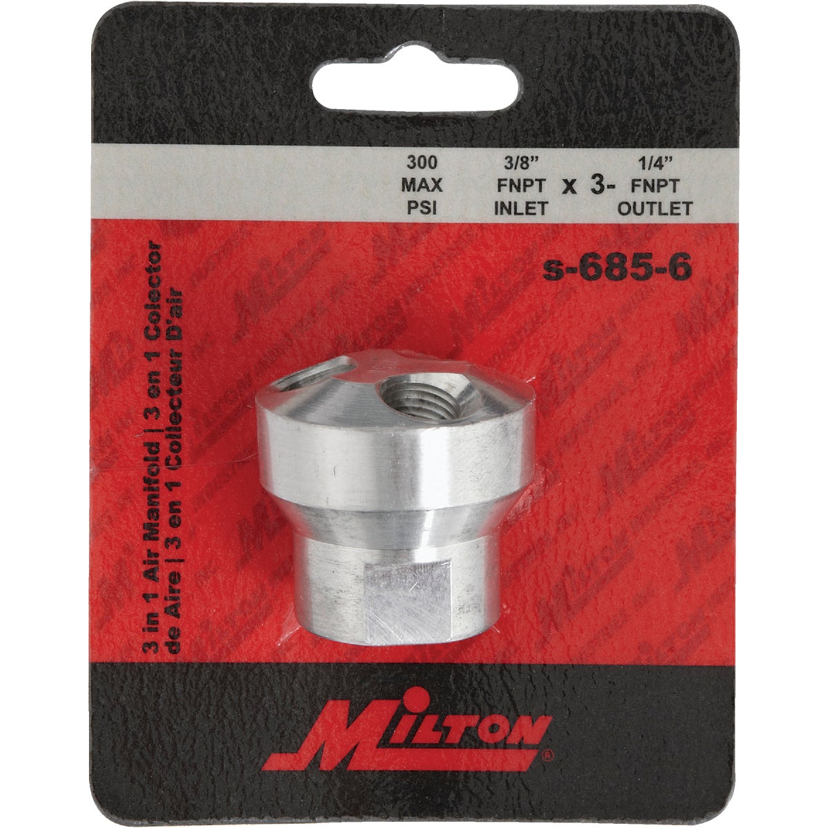 Milton Aluminum 3/8 In. x 1/4 In. FPT Air Manifold