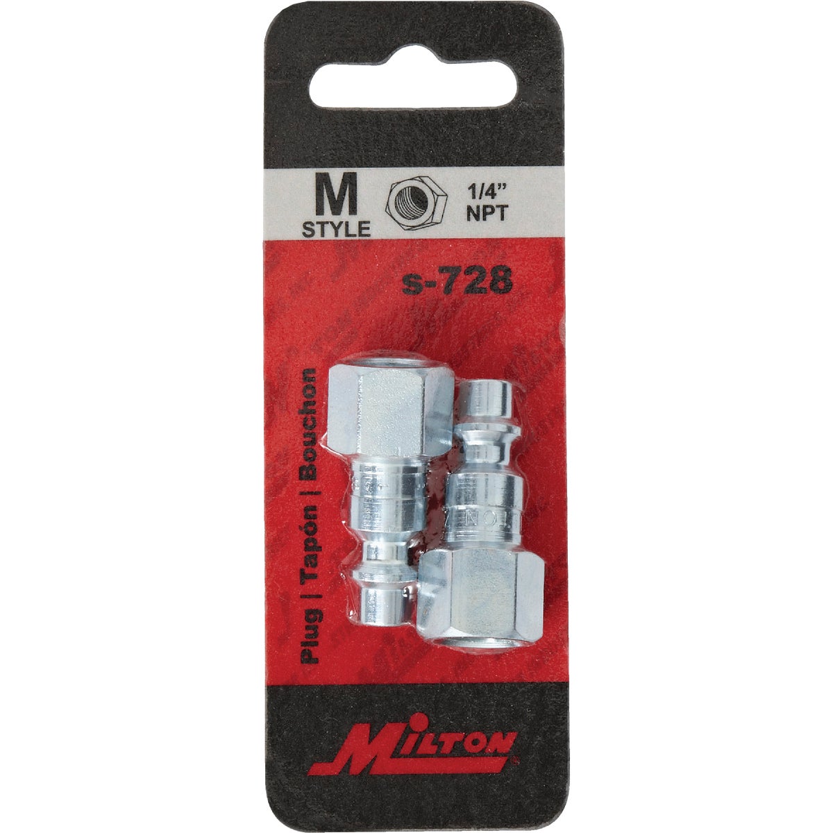 Milton M-Style 1/4" Female NPT Plug (2-Pack)