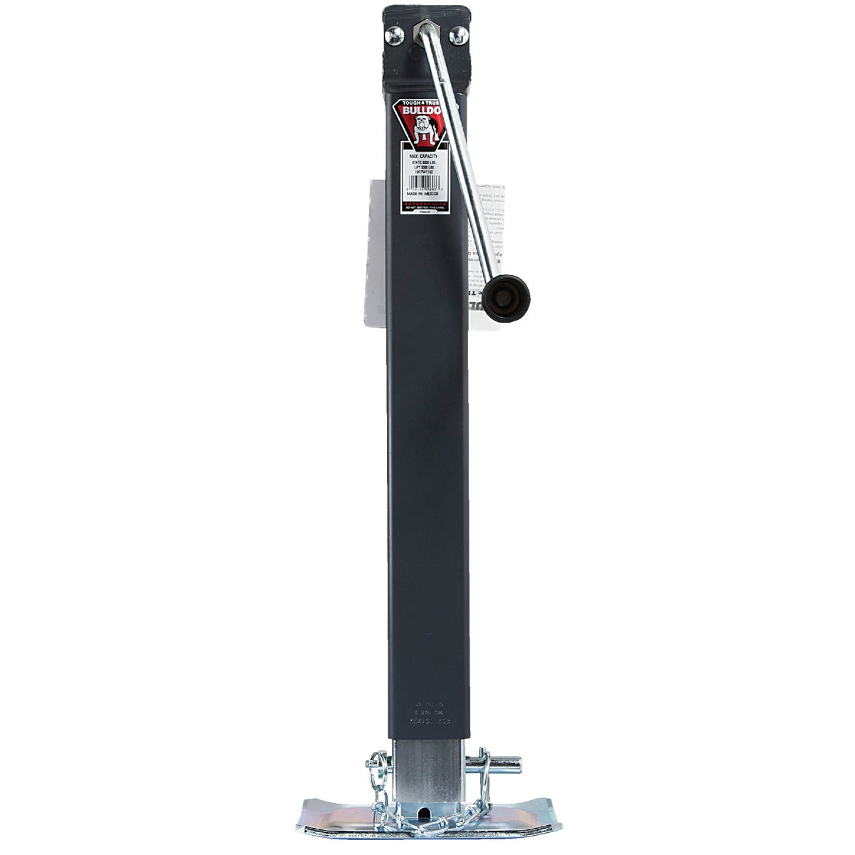 Bulldog 5000 Lb. Sidewind Square Tube Direct Weld Trailer Jack