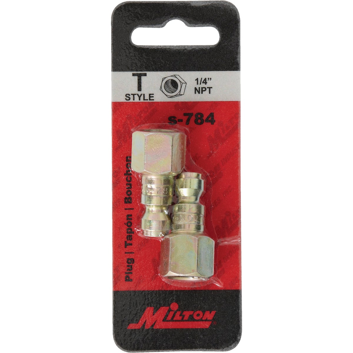 Milton 1/4 In. FNPT Steel-Plated T-Style Plug