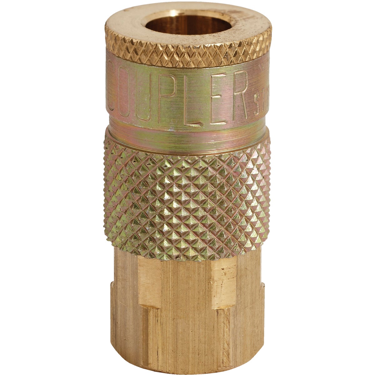 Milton Tru-Flate 1/4 In. FPT T-Style Brass Coupler