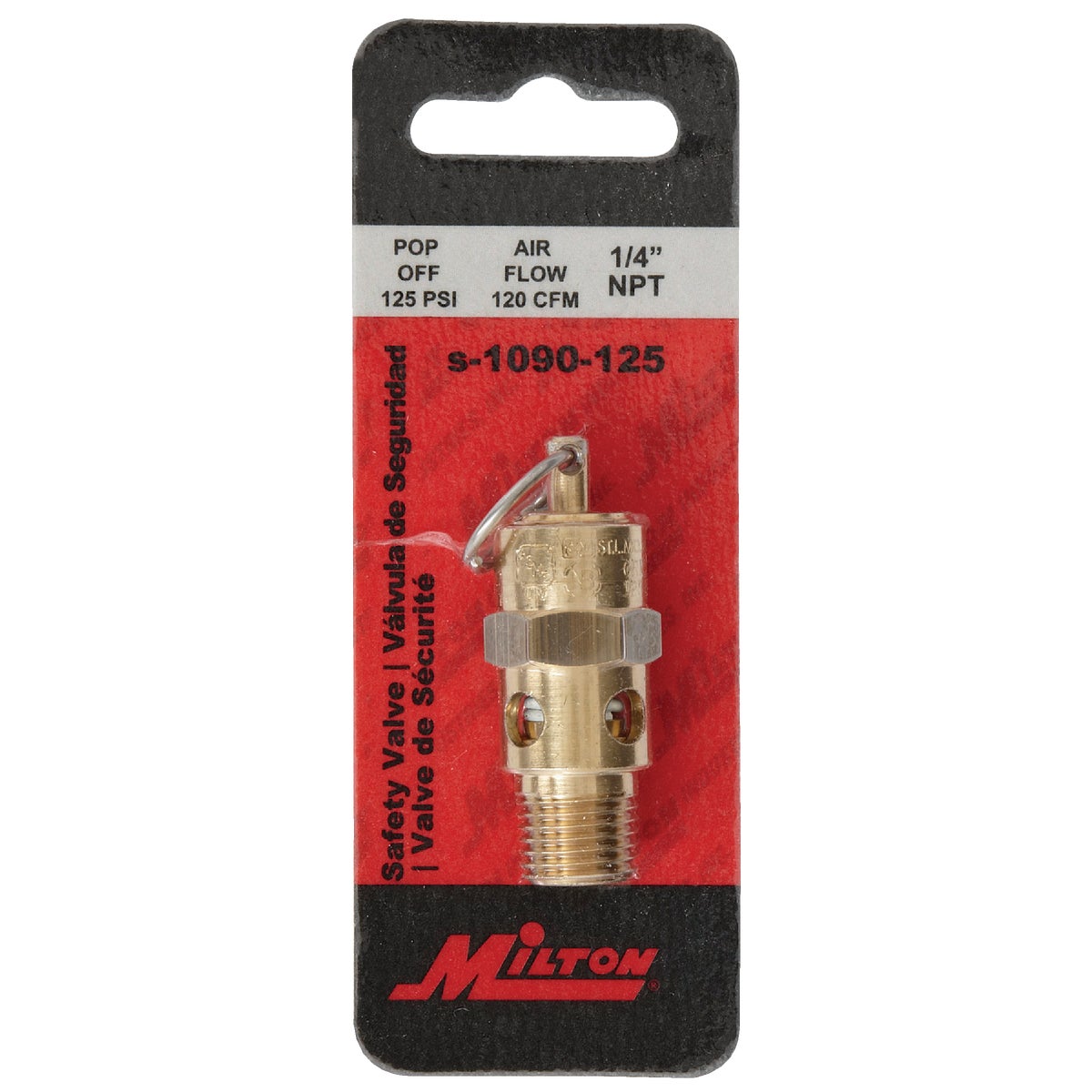 Milton 1/4 In. MNPT 125 psi Safety Valve