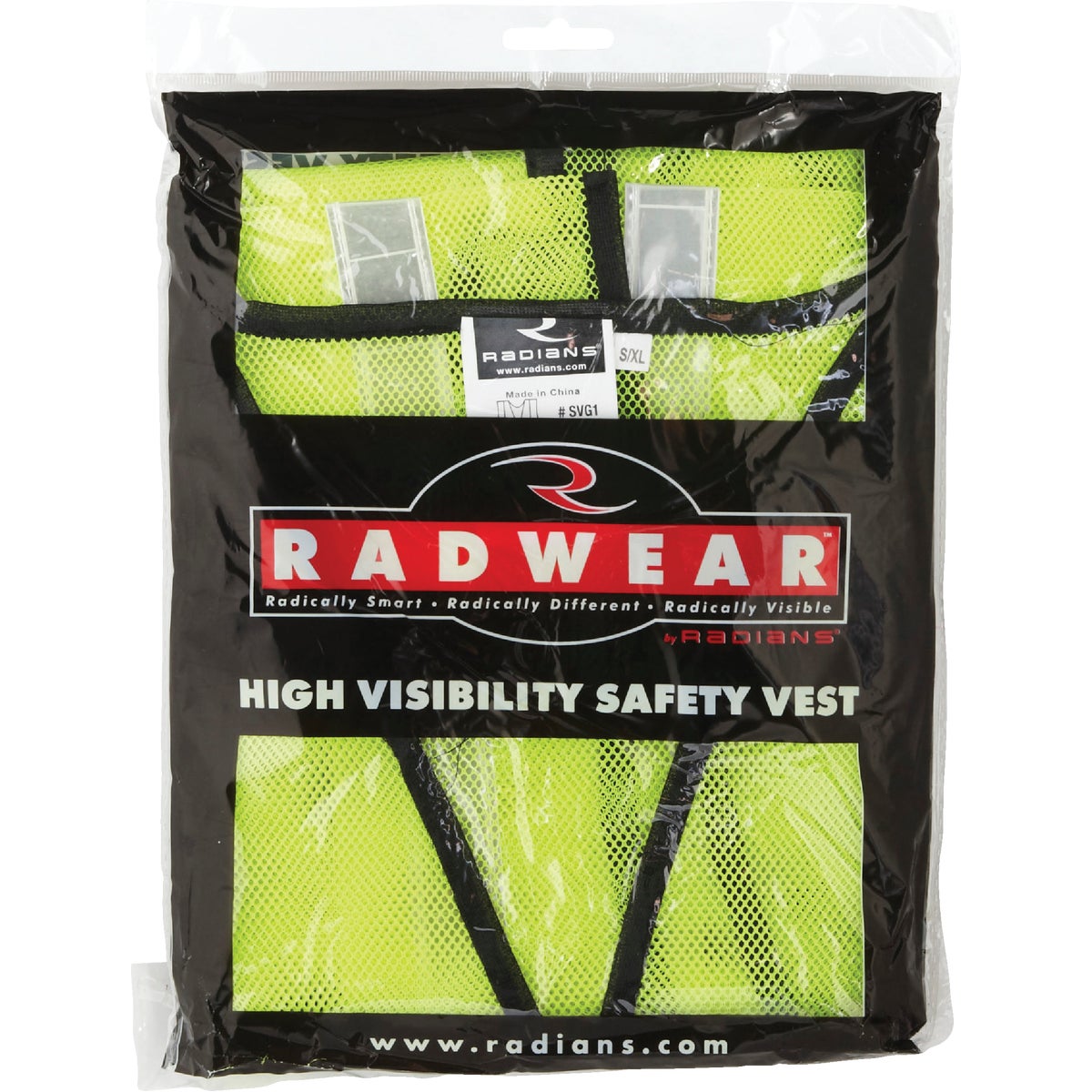 Radians Rad Wear Hi-Vis Green Safety Vest 1 Size Fits All