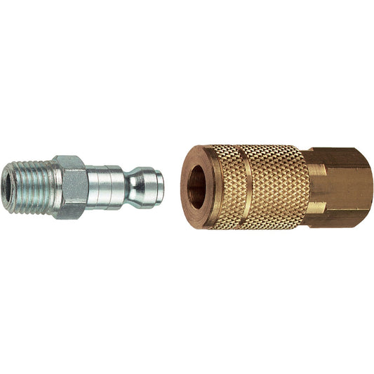 Tru-Flate Steel-Plated Coupler & Nipple Set