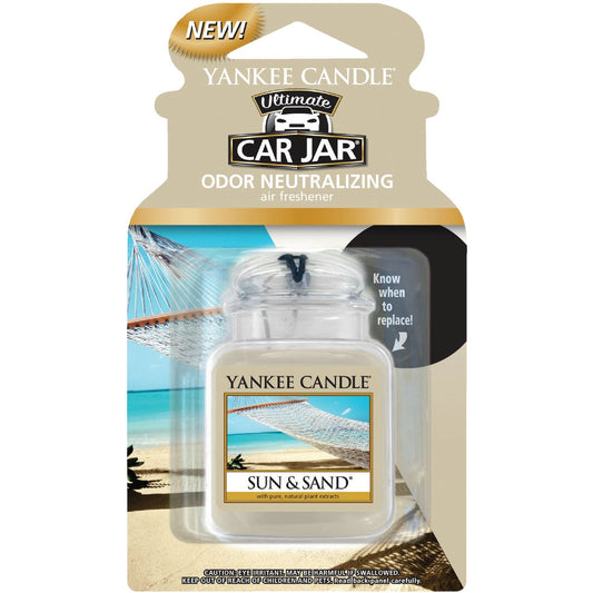 Yankee Candle Car Jar Ultimate Car Air Freshener, Sun & Sand