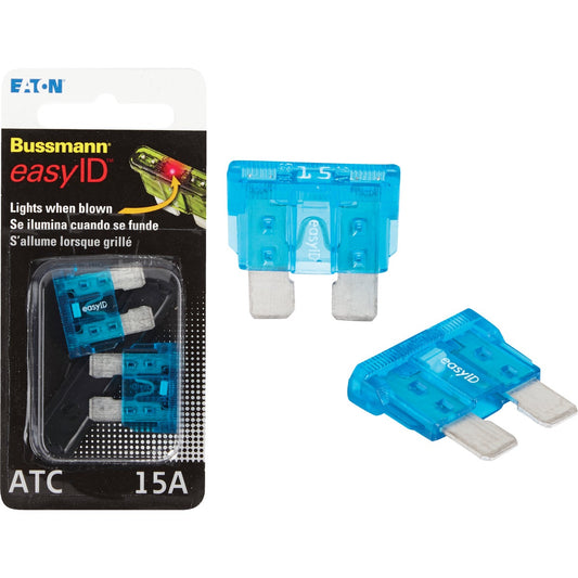 Bussmann 15-Amp 32-Volt ATC Blade easyID Automotive Fuse (2-Pack)