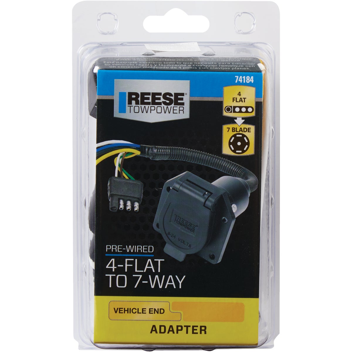 Reese Towpower 4-Flat to 7-Blade Plug-In Adapter