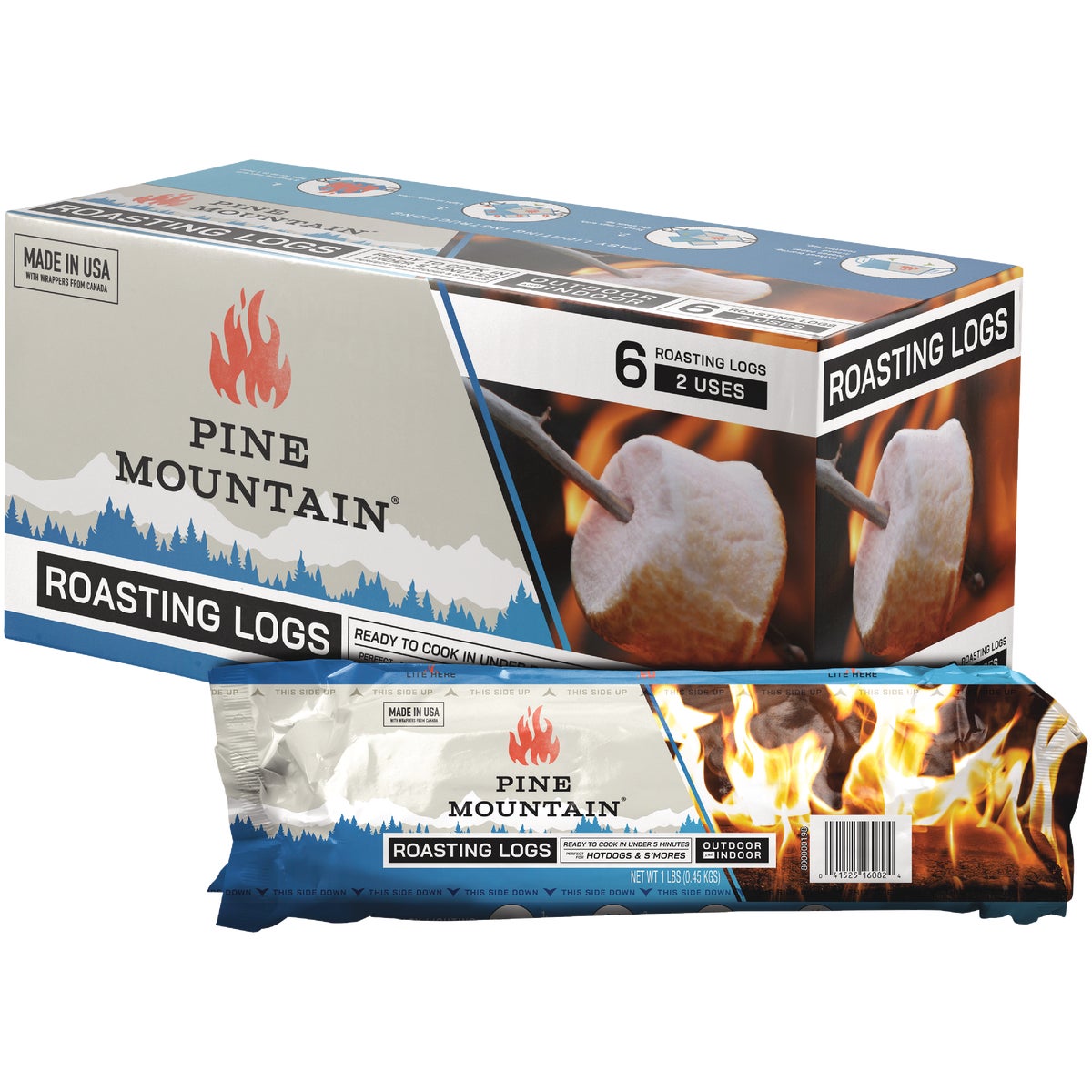 Pine Mountain Roasting 1-Hour Fire Log (6-Pack)