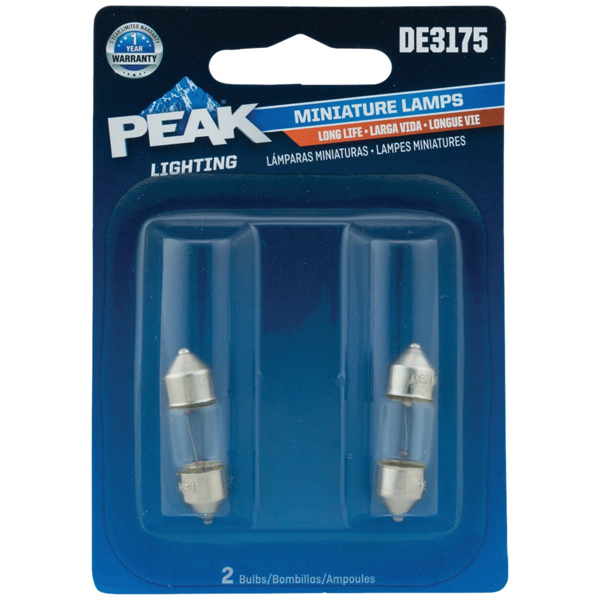 PEAK DE3175 13V Mini Incandescent Automotive Bulb (2-Pack)