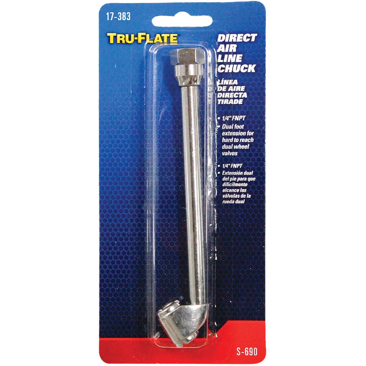 Tru-Flate 1/4 In. FPT 150 PSI Dual Foot Air Chuck