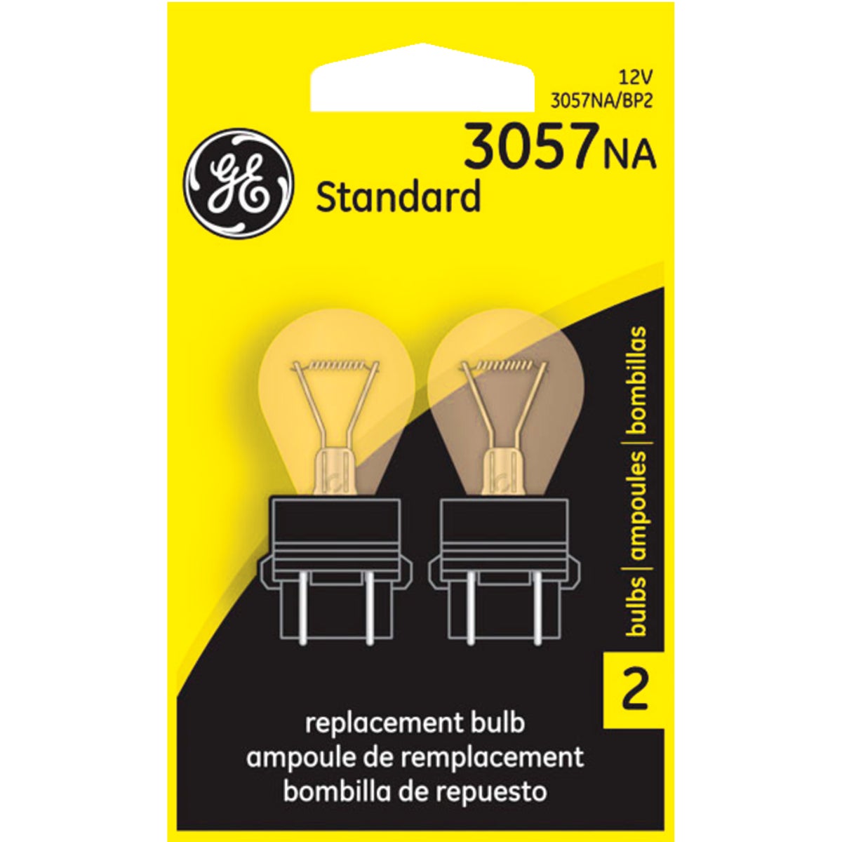 GE 12V 3057NA Miniature Incandescent Automotive Bulb (2-Pack)