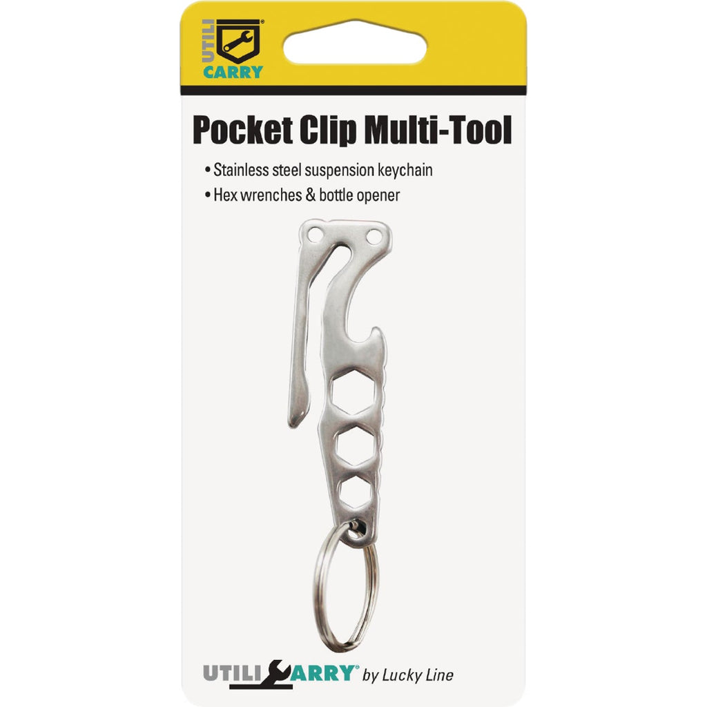 Lucky Line Utilicarry 4-In-1 Stainless Steel Pocket Clip Multi-Tool