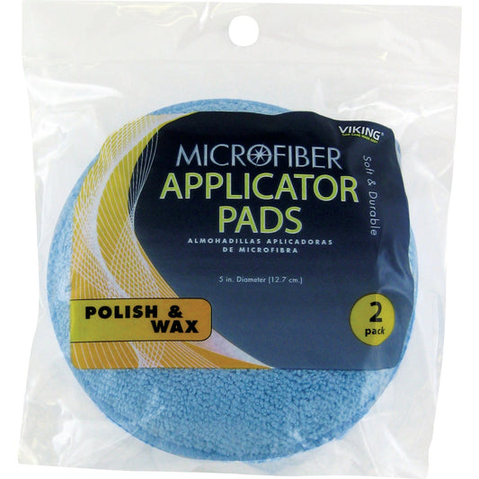 Viking 5 In. Dia. Microfiber Wax Applicator Pad (2-Pack)