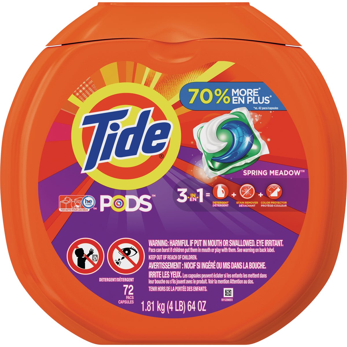 Tide Pods 3-In-1 Liquid Laundry Detergent (72-Count)