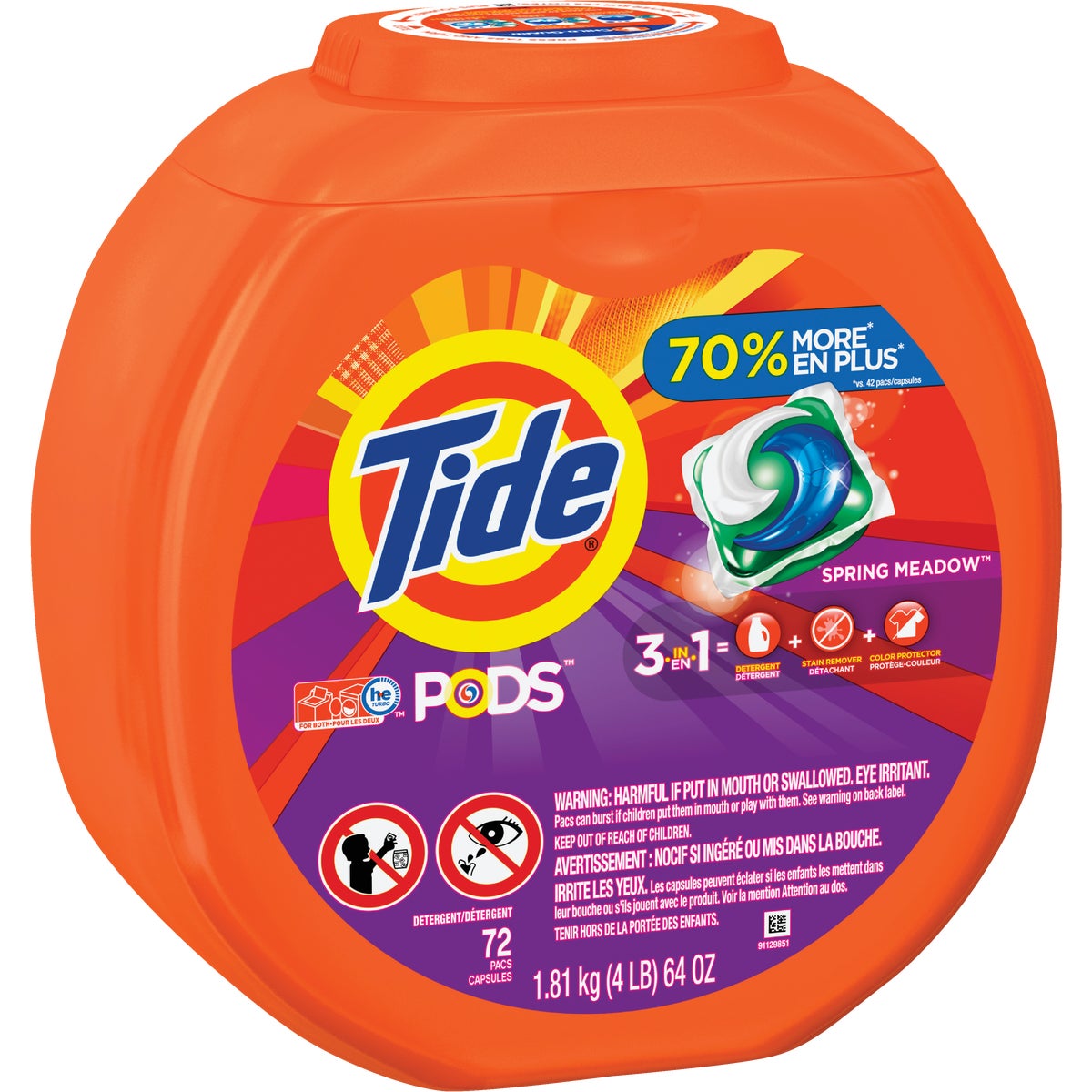 Tide Pods 3-In-1 Liquid Laundry Detergent (72-Count)