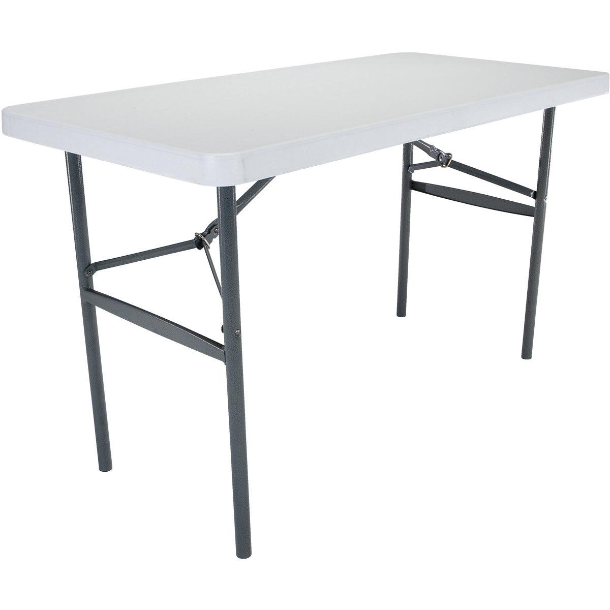 Lifetime 4 Ft. x 24 In. White Granite Light Commercial Folding Table