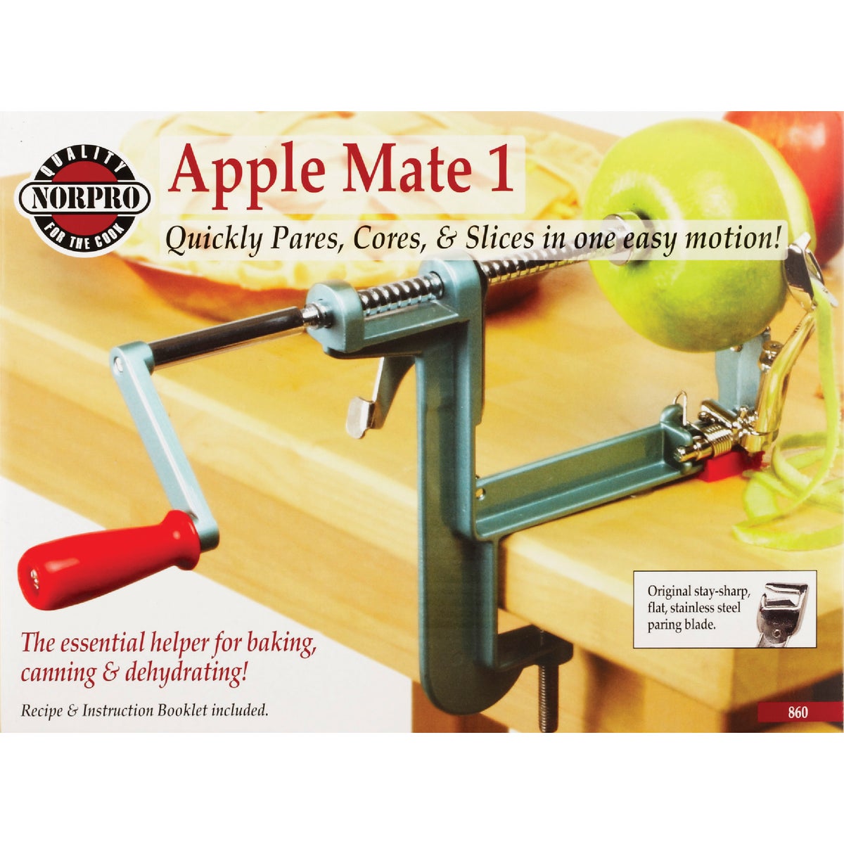 Norpro Apple-Mate 1 Apple Parer & Slicer & Corer with Clamp-On Base