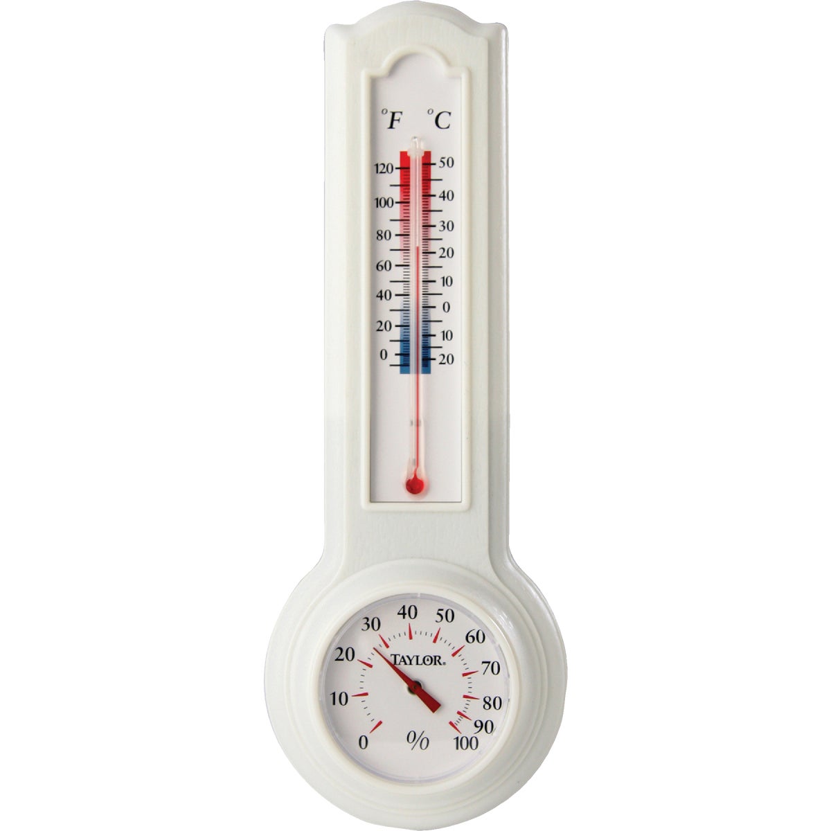 Taylor Fahrenheit & Celsius Analog 0 to 120 F, -20 to 50 C Hygrometer & Thermometer