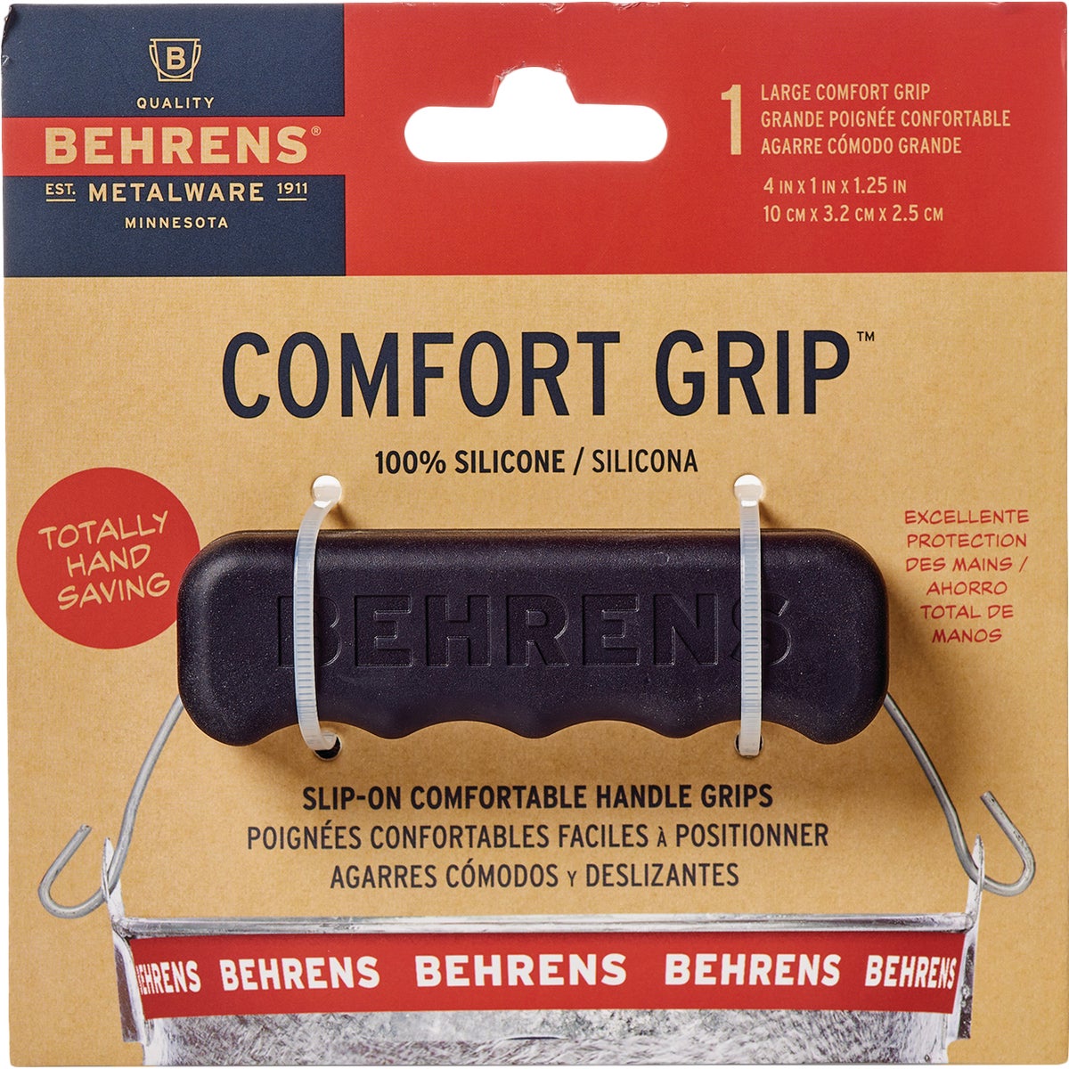 Behrens Large Black Comfort Grip for Tubs, Pails & Cans