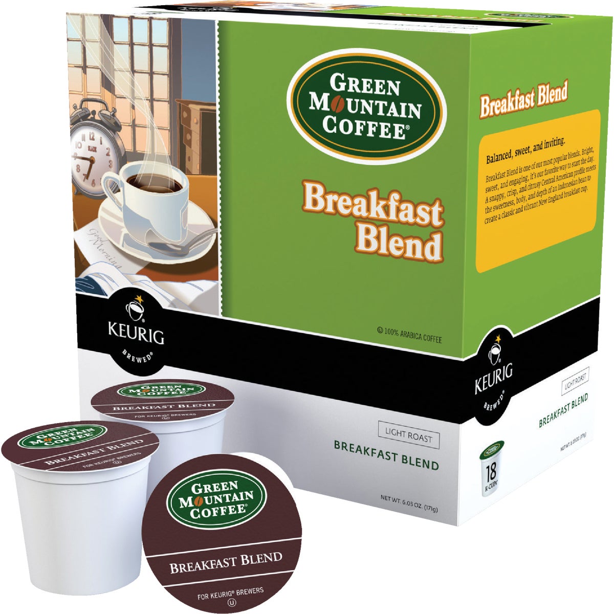 Keurig Green Mountain Breakfast Blend Coffee K-Cup (18-Pack)