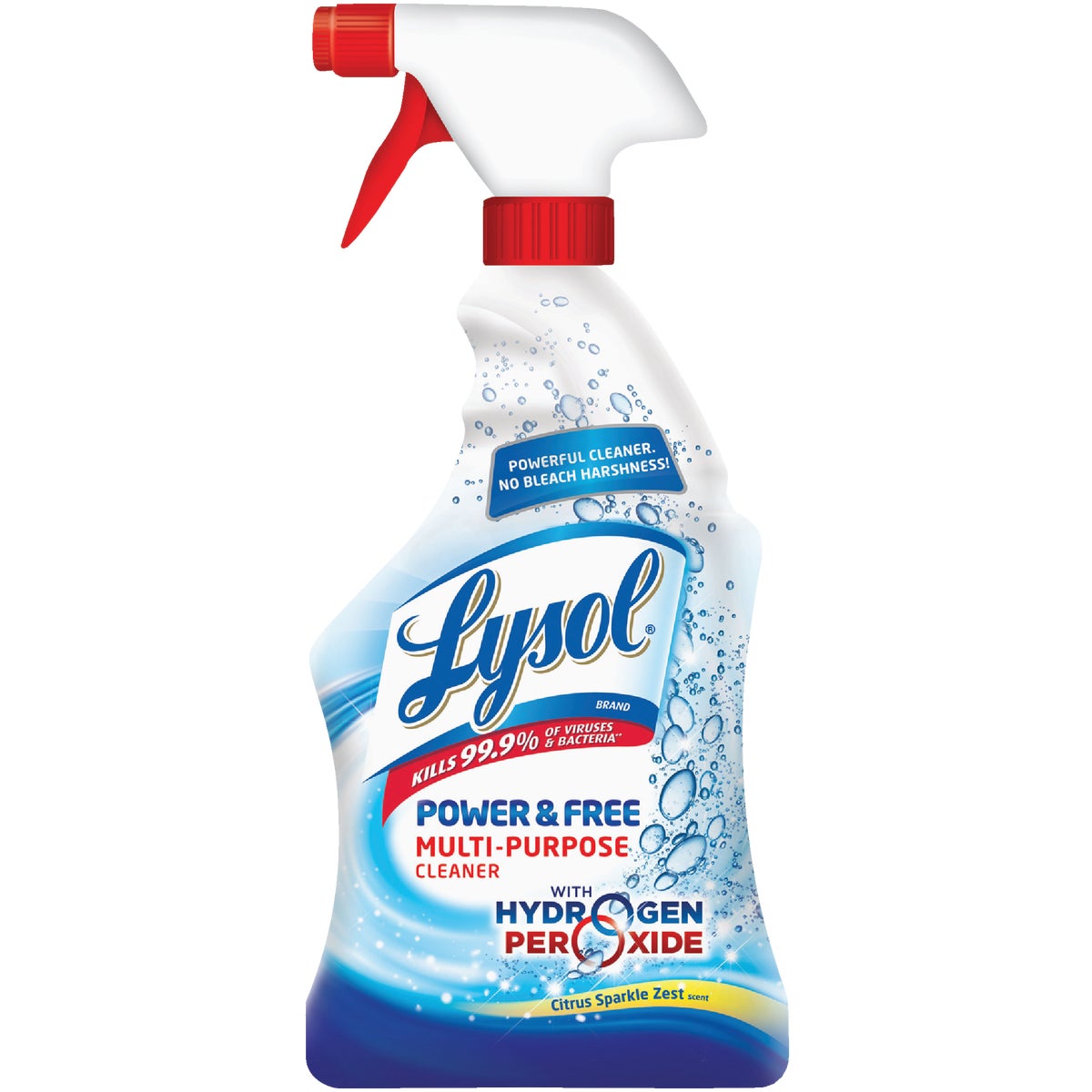 Lysol 22 Oz. Power & Free Citrus Sparkle Zest All-Purpose Cleaner with Hydrogen Peroxide