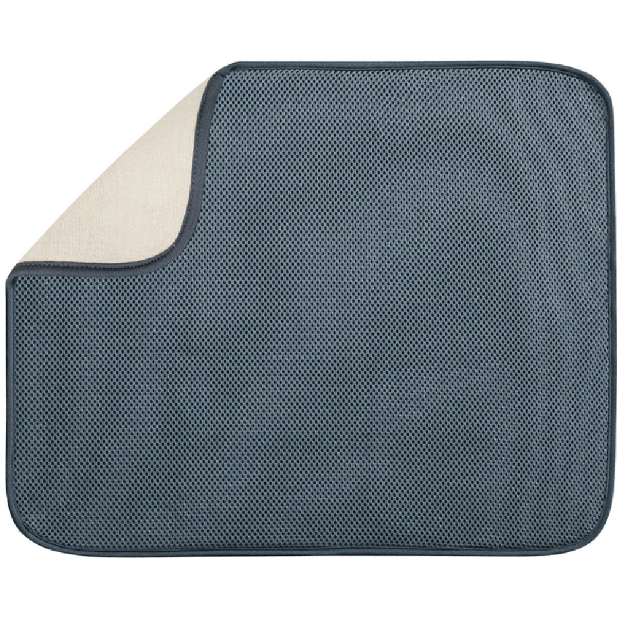 iDesign iDry 16 In. x 18 In. Pewter Microfiber Drying Sink Mat