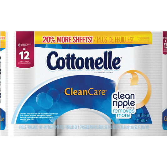 Cottonelle Clean Care Toilet Paper (6 Double Rolls)