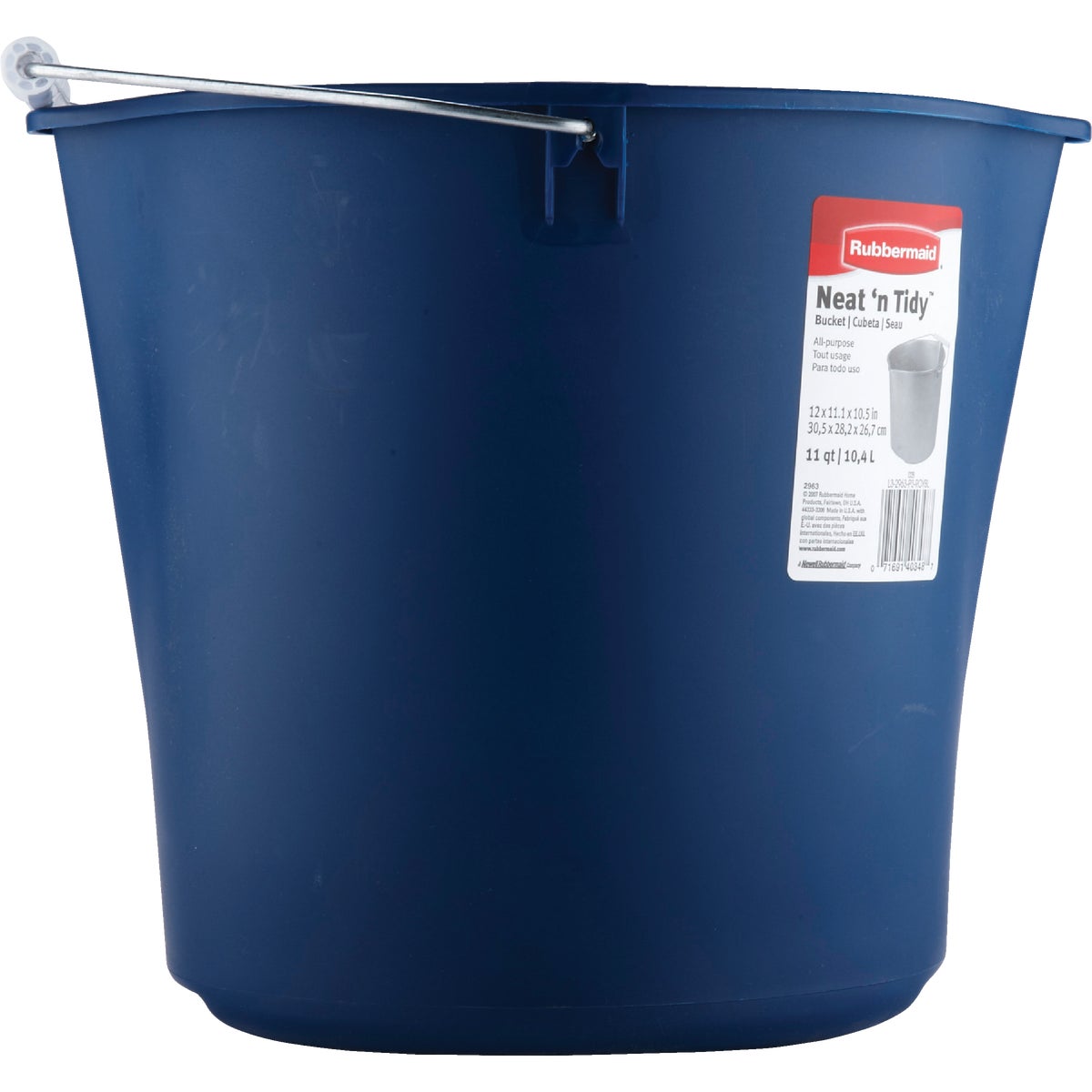 Rubbermaid Neat 'N Tidy 11 Qt. Royal Blue Bucket