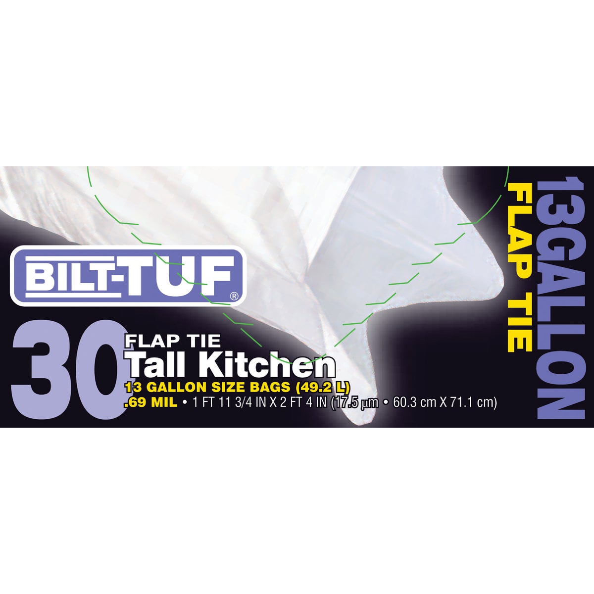 Bilt-Tuf 13 Gal. Tall Kitchen White Trash Bag (30-Count)