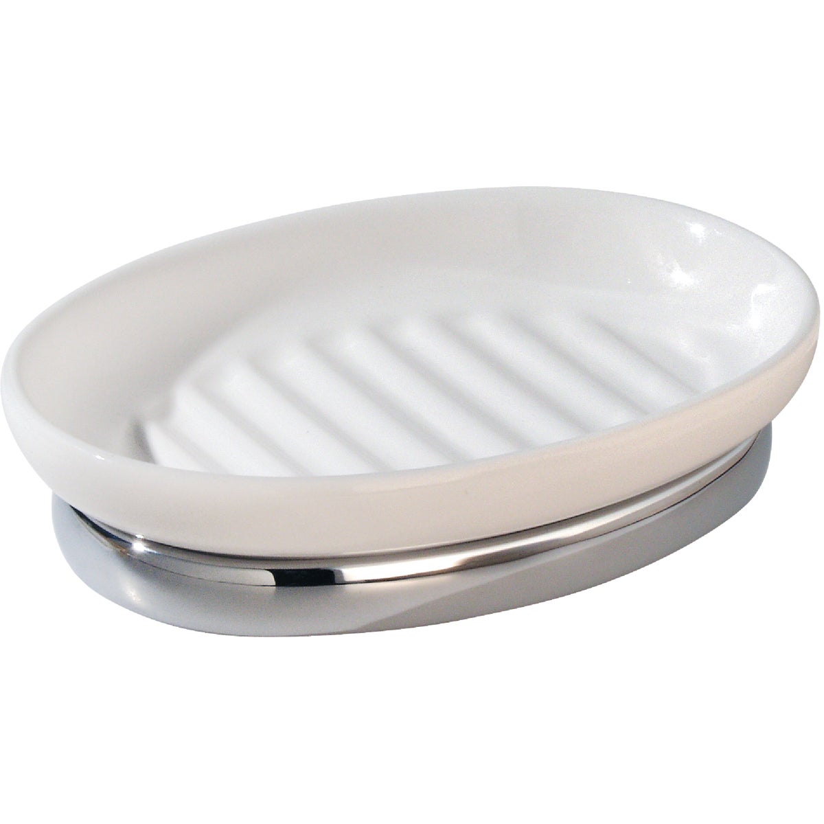 InterDesign York White/Chrome Soap Dish