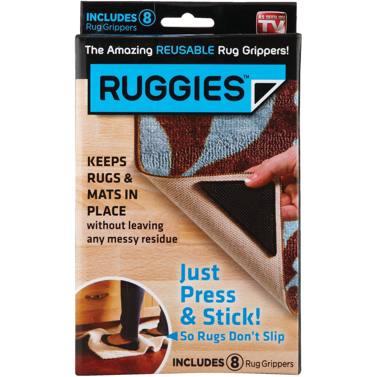 Ruggies Nonslip Rug Gripper Tape (8-Pack)