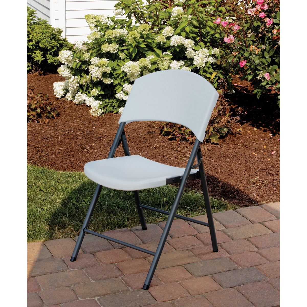 Lifetime White Granite Light Commercial Folding Chair