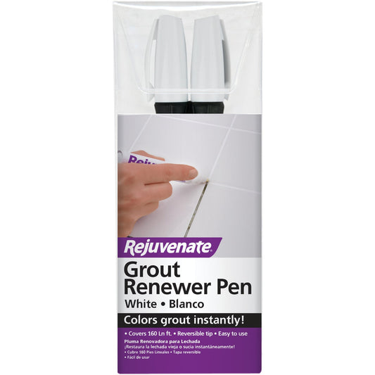 Rejuvenate Grout Renewer Pen, White (2 Count)