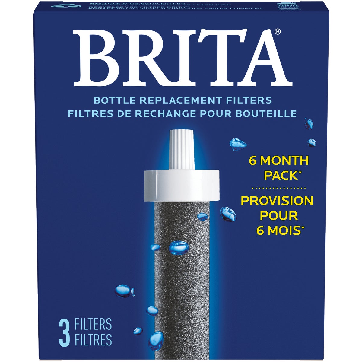 Brita Hard Sided Water Bottle Replacement Filter (3-Pack)