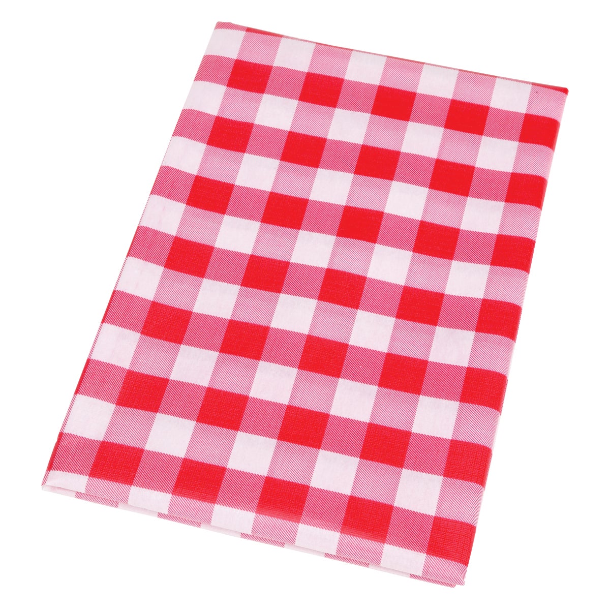 Nordic Shield 52 In. W. x 52 In. L. Red & White Checkerboard Vinyl Tablecloth