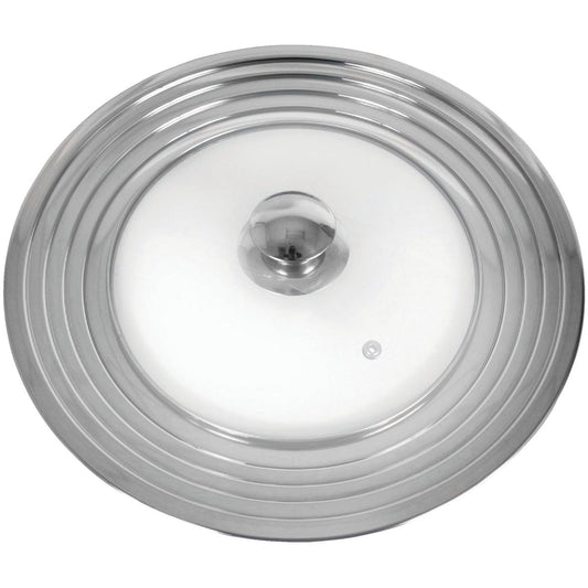 M E Heuck 12 In. Stainless Steel Rim Glass Lid