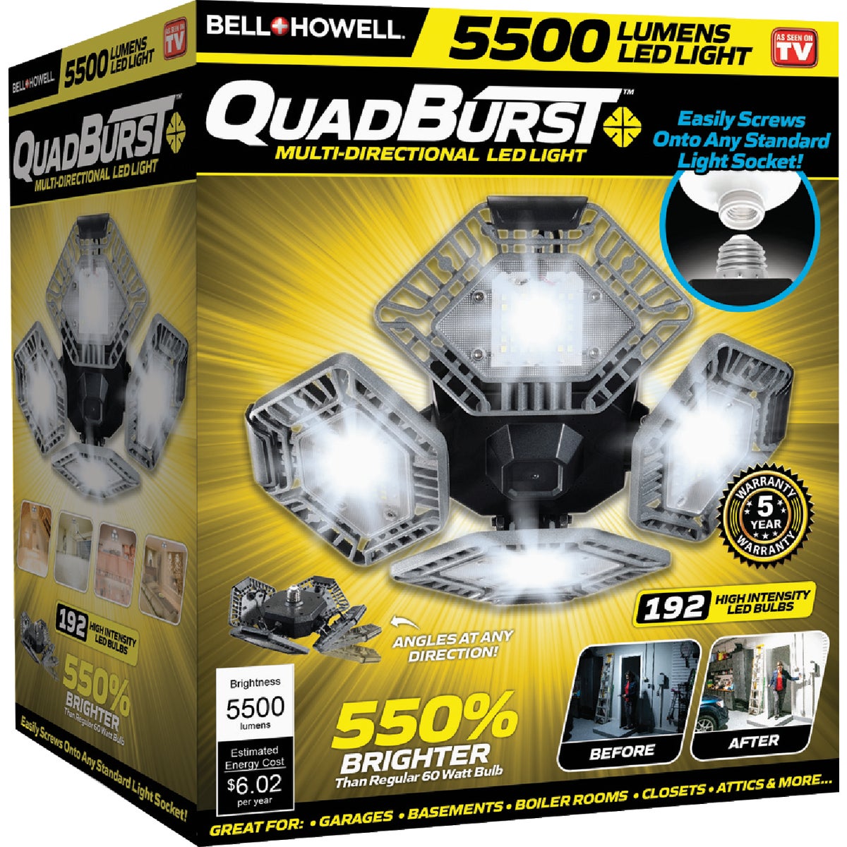 Bell+Howell QuadBurst Multi-Directional LED Light