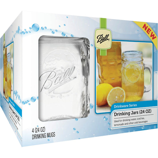 Ball 24 Oz. Drinking Mug Canning Jar (4 Pack)