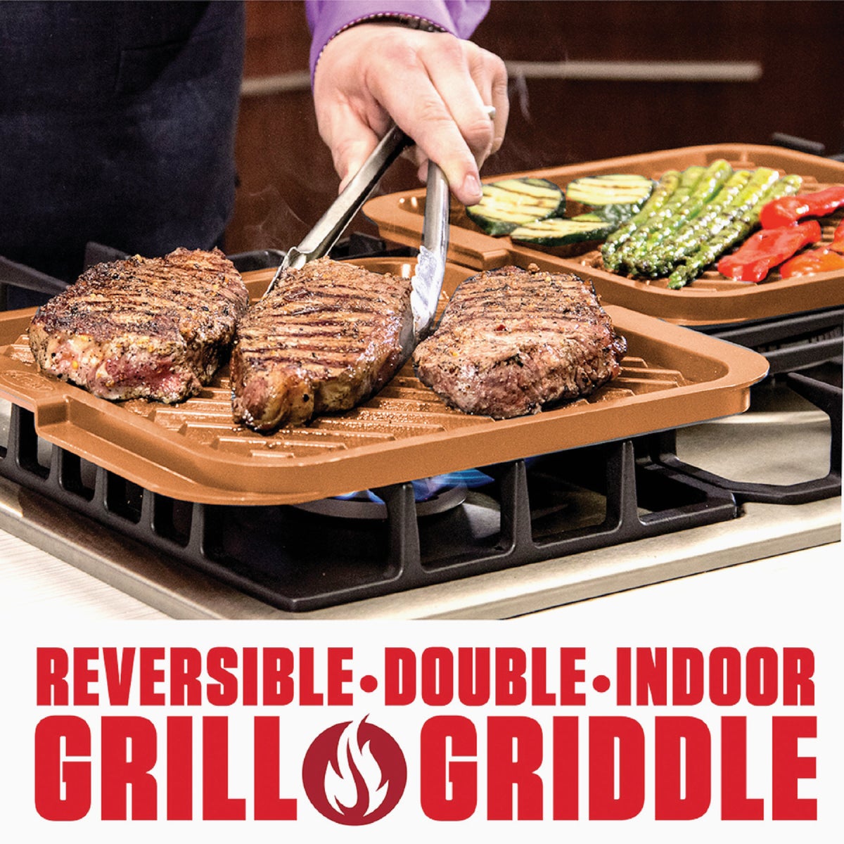 Gotham Steel Aluminum 11.5 In. Griddle/Grill
