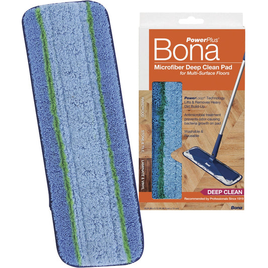 Bona PowerPlus 4 In. W. x 15 In. L. Microfiber Pad Mop Refill