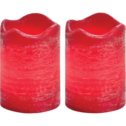 Inglow 2.5 In. H. x 2.5 In. Dia. Currant Rustic Wax Votive Flameless Candle (2-Pack)